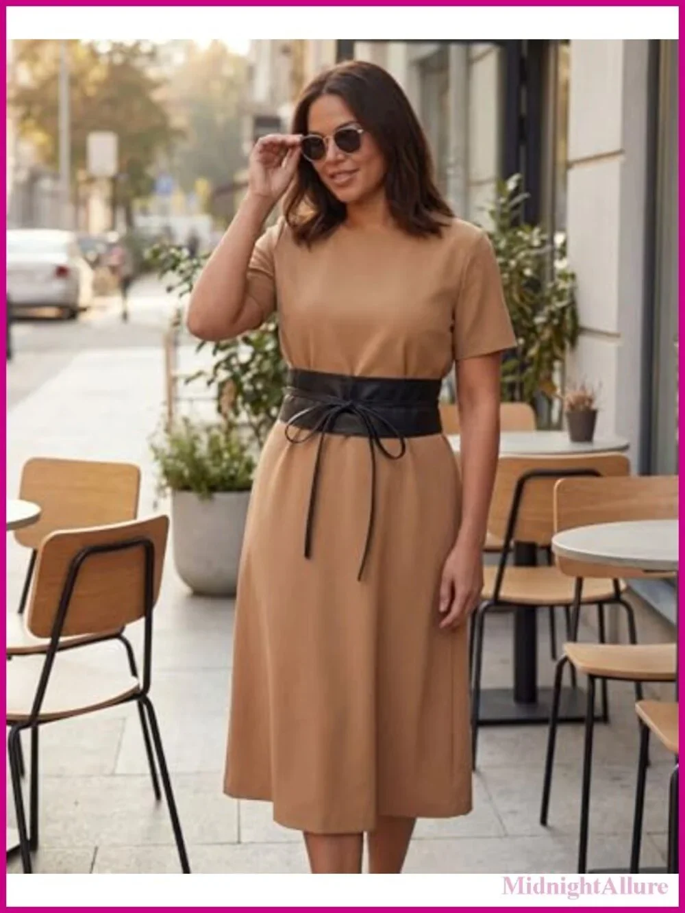 Faux Leather Obi Self Tie Belt Wide Sash Waist Wrap